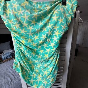 J. Crew Teal and Yellow Swimsuit